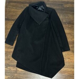 Steve Madden Black Womens Lined Cape Coat  Size XS Inspired By Allsaints